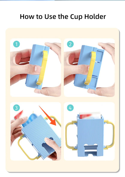 Adjustable Toddler Juice Box Holder - Baby Food and Juice Box Anti-Extrusion Bracket， Milk Carton Cup Holder with Portable