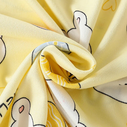 2-piece children's summer cute cartoon printed short sleeved shorts set for boys and girls casual and comfortable T-shirt shorts