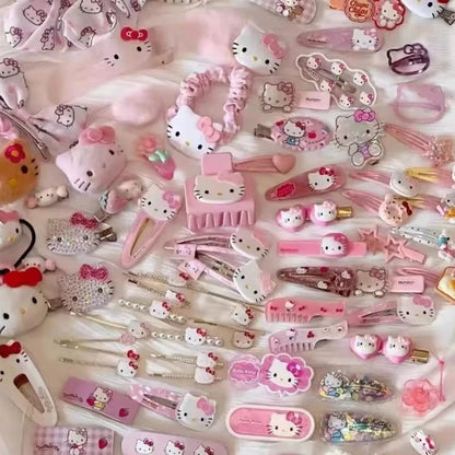 10-100pcs Y2K Hair Clips Set Cute Pink hair accessories Seamless Edge Clip Women Girl Sweet Beauty Hairpin trendy hair clips