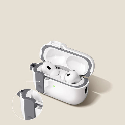 Wireless Earphones Protection Case For Apple AirPods 4 3 Pro 2 1 With Safety Lock Buckle Shockproof Shell Headphone Accessories