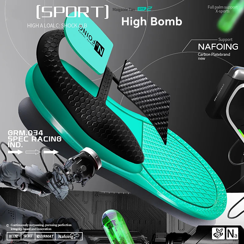Carbon Plate Arch Support Sport Insoles for Men Women Breathable Shock Absorption Shoes Pad Outdoor Running Sneakers Sole Insole
