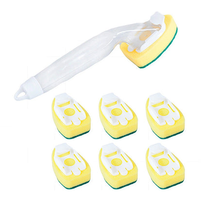 Dish Wand Soap Cleaning Brush Set Replacement Sponge Refill Liquid Washing Home Kitchen Sink Scrubber Cleaning Tool