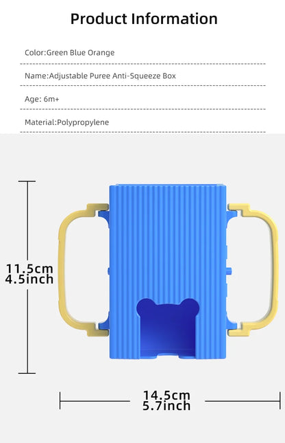 Adjustable Toddler Juice Box Holder - Baby Food and Juice Box Anti-Extrusion Bracket， Milk Carton Cup Holder with Portable