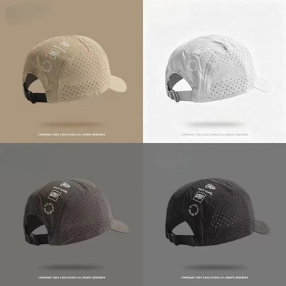 Short Brim Quick-Drying Mesh Baseball Cap - Breathable Lightweight UV Protection Sunshade, for Men Women Couples, Outdoor Hiking
