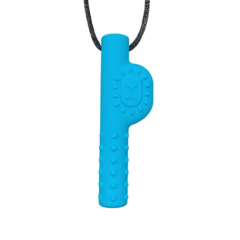 1pcs silicone teether children building block chewing necklace sensory chewing molar pendant oral motor toy for ADHD boy gift