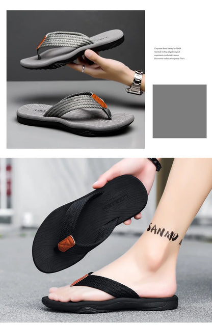 MEN Flip flop Comfortable Breathable Slip-On Sandals for Men Casual Summer Footwear