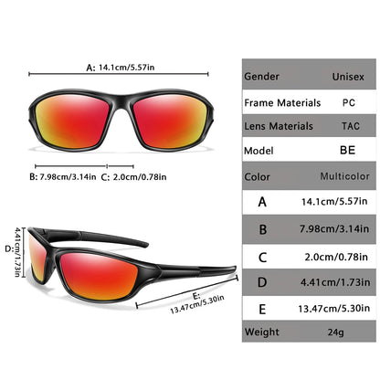 Men and Women Polarized Fishing Sunglasses Outdoor Sports Cycling Driving Hiking Eyewear Camping Travel Transparent Frame UV400
