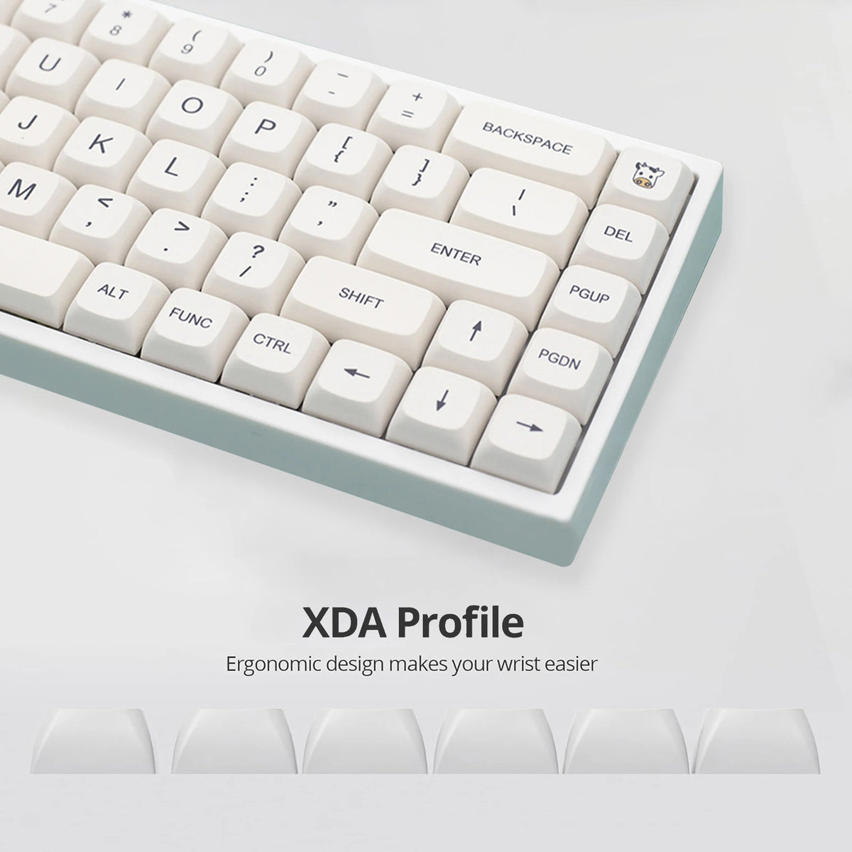 Minimalist White PBT Keycaps 120 Keys Korean Spanish English Multilingual XDA Profile for Mechanical Keyboard Magnetic Keyboard