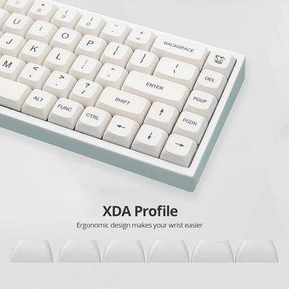 Minimalist White PBT Keycaps 120 Keys Korean Spanish English Multilingual XDA Profile for Mechanical Keyboard Magnetic Keyboard