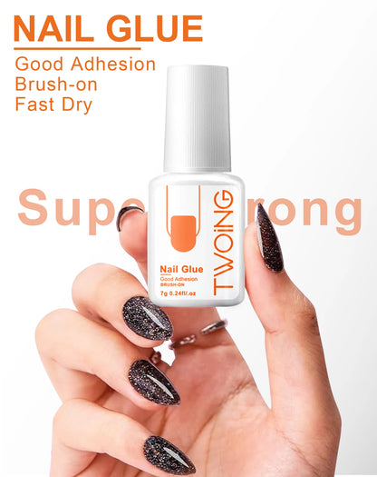 5pcs/2pcs 7g Super Strong Nail Glue For False Nail Tips, Acrylic Nails,Press OnNails,Fake Nails Art Decoration Lasting Adhesion