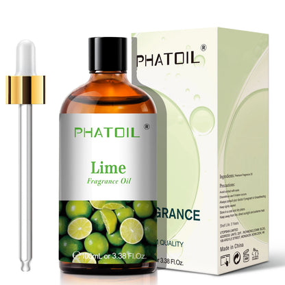 PHATOIL 100ml Fruity Fragrance Oil for Diffuser Candles Making -Coconut & Vanilla Strawberry Lemon Peach Aroma Essential Oils