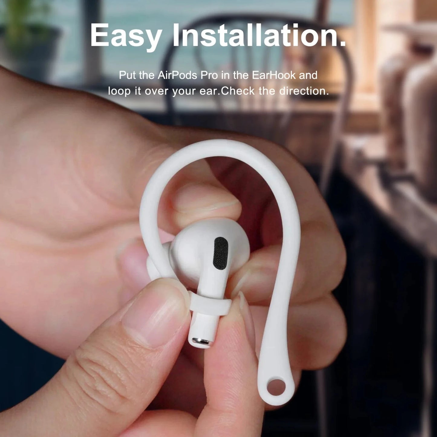 Anti-lost Silicone Ear Hook for Apple AirPods 1 2 3 4 Pro Sport Headphone Anti-drop Earhook Holder Eartips For Air Pods 1 2 3