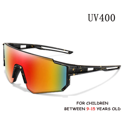 Age 9-15 Youth Cycling Glasses Teenagers Sunglasses Mtb Bike Bicycle Baseball Goggles Children Outdoor Sport Boys Girls UV400