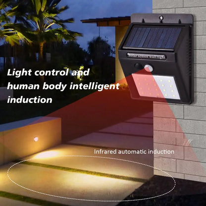6/30 LED Solar Light PIR Motion Sensor Wall Light Outdoor Solar Lamp Waterproof Solar Powered Sunlight Street Lamp Garden Decor