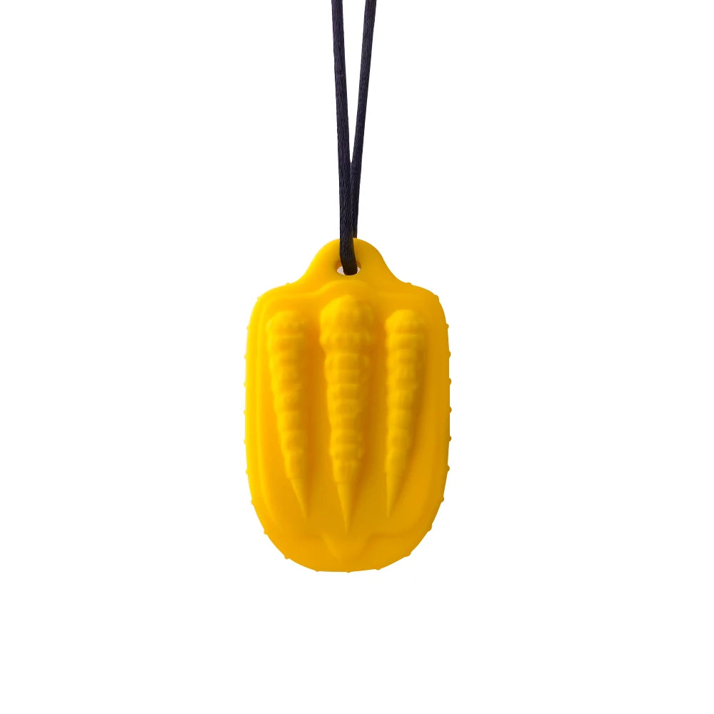 1pcs Silicone Teether Kids Chew Necklace Sensory Chewy Pendant Oral Motor Toys Therapy Tools for Autism Children's Goods