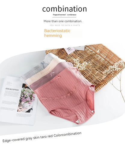Pure Cotton Comfortable Traceless Underwear For Pregnant Women With High Waist and Adjustable Belly Support During Pregnancy