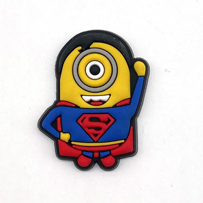 12-36Pcs Minion Cartoon Shoe Charms For Slides Sandals,PVC Shoe Decorations Accessories For Christmas Birthday Gift Party