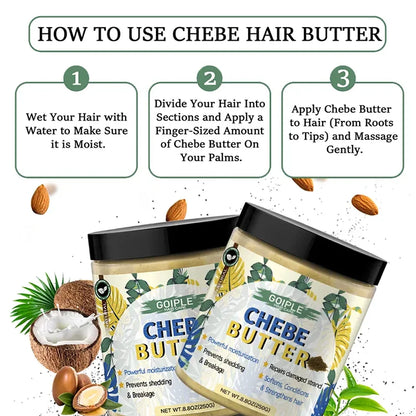 GOIPLE Chebe Hair Care Products Deep Nourish & Moisturize Conditioner Smoothing Anti-loss Breakage Hair Oil or Butter or Powder