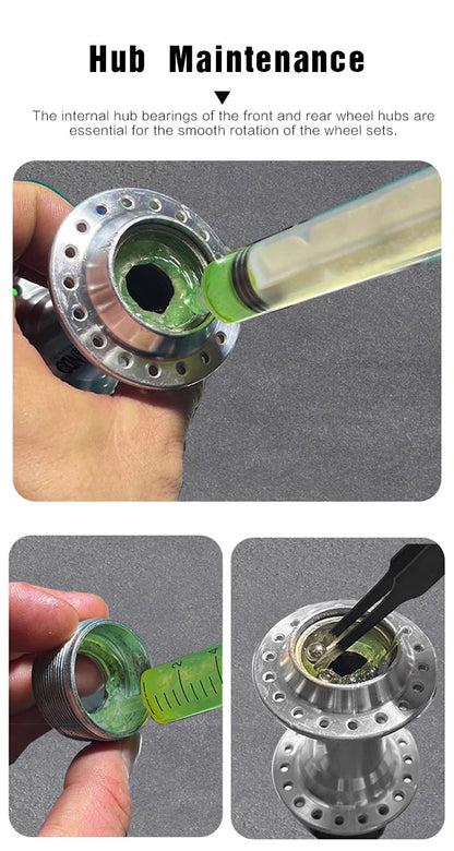 10g 1/3/5pcs Bicycle Lubricating Oil Green Effect Bearing Grease Hub Lubricants Lipid Elements