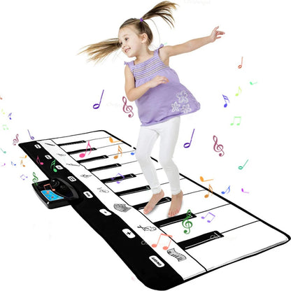 Kids Musical Carpet Baby Toddlers Fitness Keyboard Piano Mat Music Play Instrument Montessori Education Toys Gift for Girl Boy