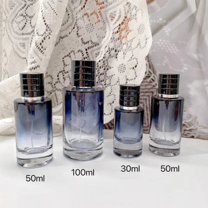 1Pcs 30ml-100ml Gradient Color Portable Glass Refillable Perfume Bottle Cosmetic Container Atomiser Sprayer Travel Cosmetic Tool