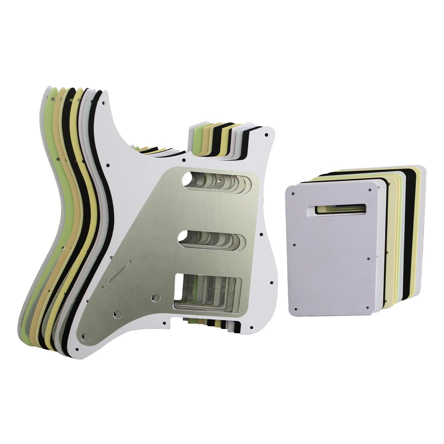 PHRILAM SSH 11 hole ST electric guitar guard, 3-Layer  St  Pickguard with Aluminum Foil Shield Fits American/Mexican ST