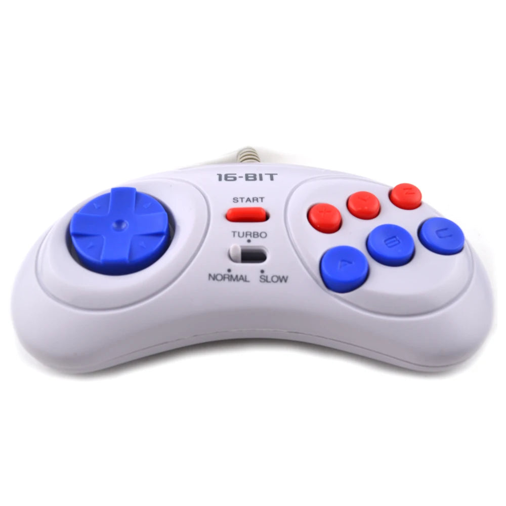 White Black 9 Pin Wired Gamepads For Sega MegaDrive Game Console 16 bit Controller For Genesis MD Gamepad Handle Support Turbo