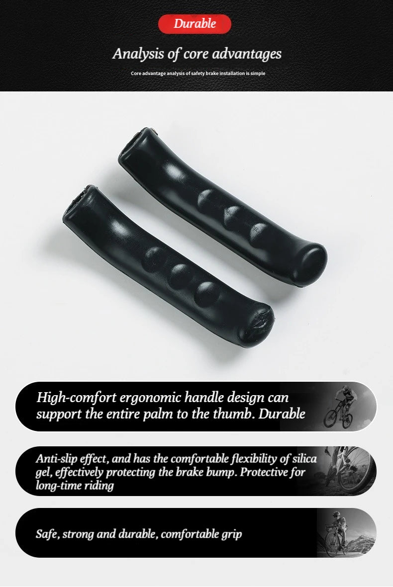 Bicycle Brake Handle Cover Sleeve, Silicone MTB Grips, Handlebar Protect Cover, Anti-slip Cycling Gear, Bike Accessories