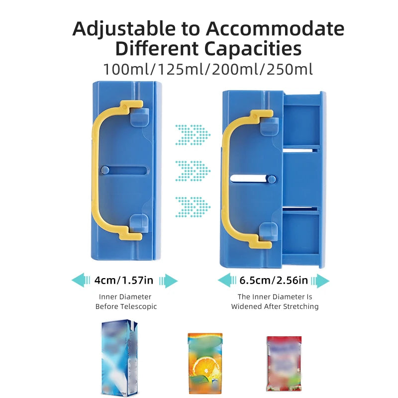 Adjustable Toddler Juice Box Holder - Baby Food and Juice Box Anti-Extrusion Bracket， Milk Carton Cup Holder with Portable