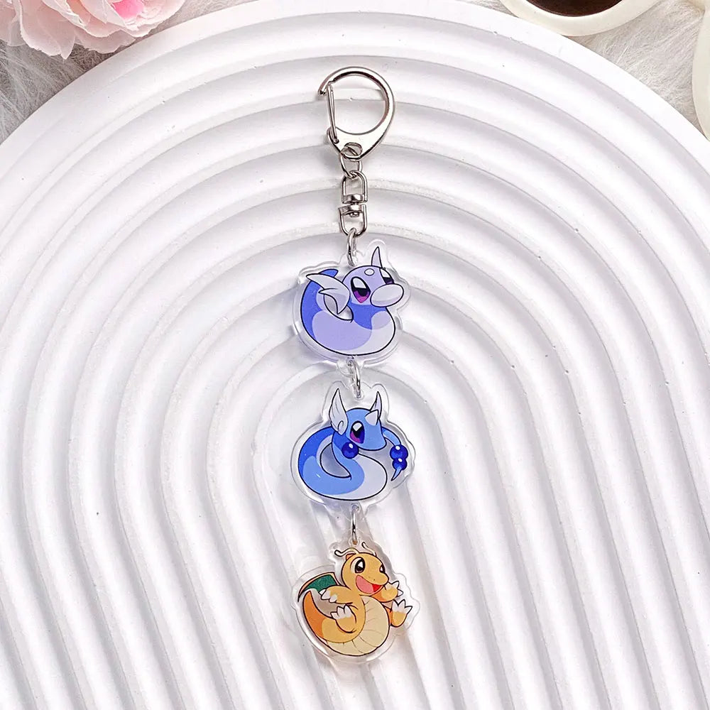 Pokémon Characters Pikachu Bulbasaur Jigglypuff Acrylic Keychain Bag Charms Accessories Backpack Pendant Key Holder Friend Gifts