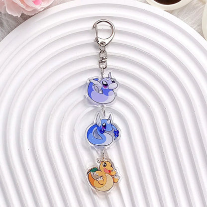 Pokémon Characters Pikachu Bulbasaur Jigglypuff Acrylic Keychain Bag Charms Accessories Backpack Pendant Key Holder Friend Gifts