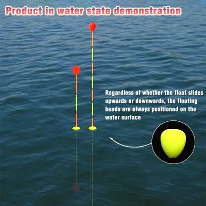 Topranc 50Pcs Floating Beads Eye-catching Beans Floating Beads Collision Ultra-light Foam EVA Fishing Accessories