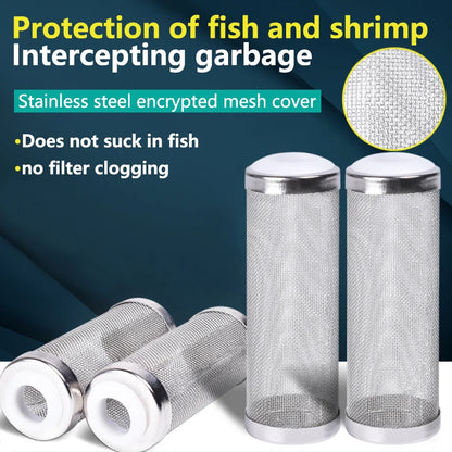 12/16mm Aquarium Inflow Inlet Filter Stainless Steel Mesh Net Guard Fish Tank Filter Accessories Intake Strainer Prefilter Cover