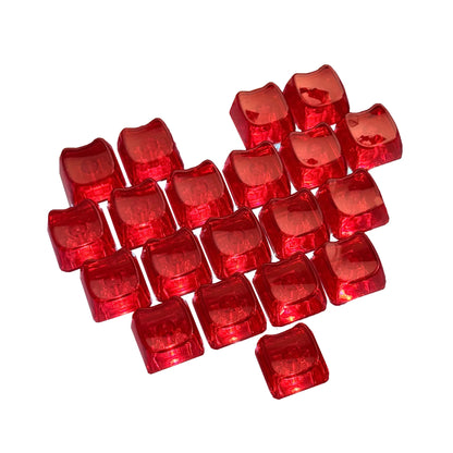 20pcs 1U Keycaps with Unique Cats Head MAO Transparent Keycap Comfort Typing PBT No Engraved Keycap DIY Keyboards For Aula Ajazz