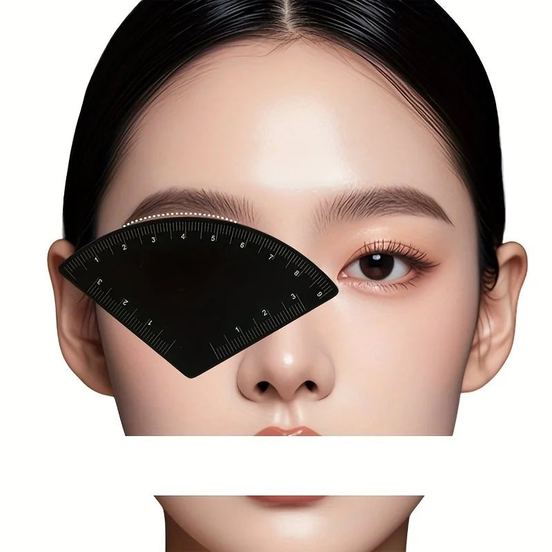 1PC Eyebrow Stencil Kit - Multi-Style Templates with 3-Point Measuring Ruler, Precise Shaping Tool for Microblading & Makeup