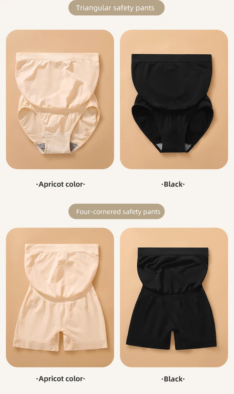 Seamless Panties for Women Boxer Safety Pants Comfort Pregnant Clothes Soft Breathable Maternity Underwear Plus Size Panties