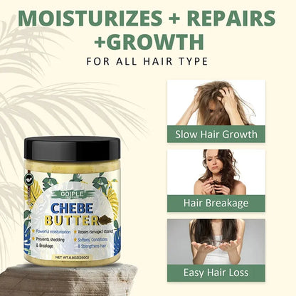 GOIPLE Chebe Hair Care Products Deep Nourish & Moisturize Conditioner Smoothing Anti-loss Breakage Hair Oil or Butter or Powder