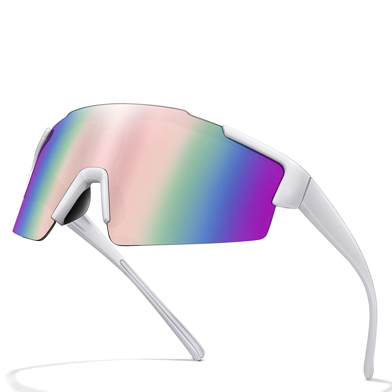 LOISRUBY Band New Style Cycling Sunglasses Sports Bike Glasses Men Women Mtb Bicycle Eyewear Large Windproof Eyewear UV400
