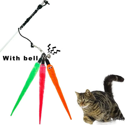 Hot Cat Toys Wand Refills Interactive Cat Toy Replacement Worm Cat Worms Refill Attachments Cat Toy Worms Refills for Cat Wand
