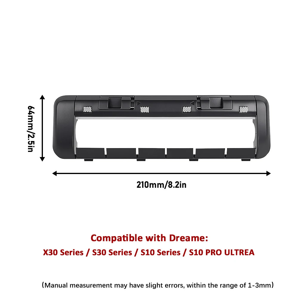 Main Rolling Brush Cover For Dreame X40 X40 Pro X40Ultra D20 Ultra S30 X30 X30 Ultra X30Pro Robot Vacuum Rubber Brush Cover Part