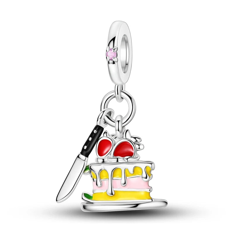 925 Sterling Silver Tailor Sewing Machine Telephone Alarm Clock Charms Pendants Fit 925 Original Bracelets DIY Jewelry