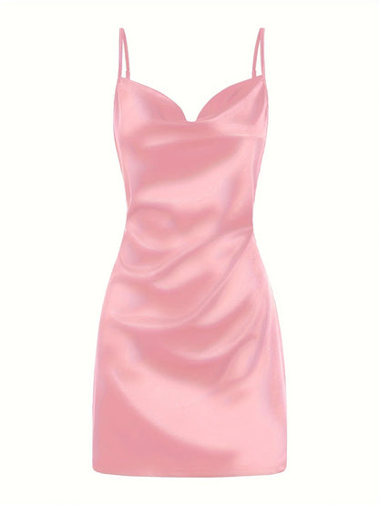 2024 Lady va va voom Satin hip suspender dress women's dress