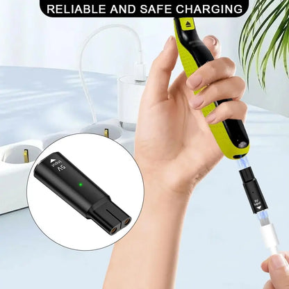 KVIFO 5V Type-C Shaver Adapter Charger Converter for Philips OneBlade QP2724 QP2834 QP1424 QP1924 QP4631 Beard Trimmer