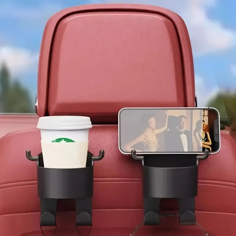 Car Supplies Seat Back Storage Rack1/2Multifunctional cup holder storage box with hookPPMaterial Beverage Phone Holder Car Mount