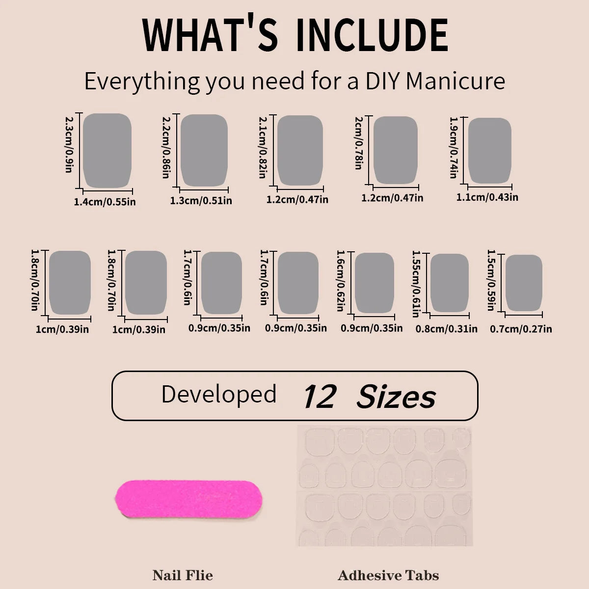 24pcs/set short square fake nails for women girls faux ongles fashion glitter geometric flowers design press on false nail kit