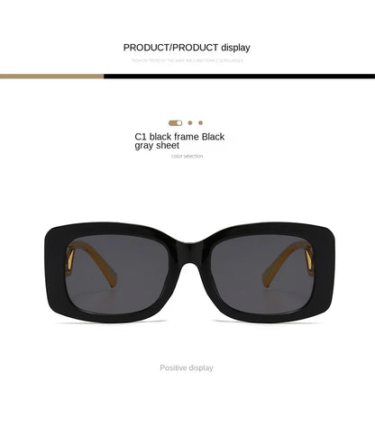 Fashion Fishing Sunglasses Male Female Black Frame Letter Palm Hip-hop Trend Brand High-end Sense Sunglasses Travel Sunglasses
