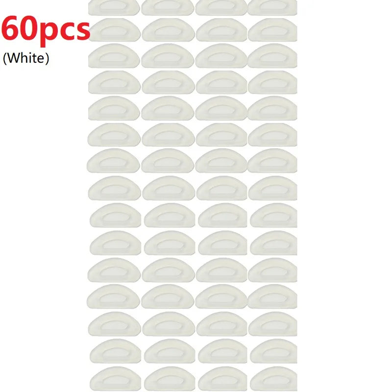 10/20/40/60PCS Nose Support Glasses Pads Silicone Clear Eye Pad Stickers for Glasses Anti Slip Push Nose Pads YJBT02