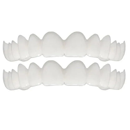 Perfect Fit Teeth Whitening Fake Tooth Cover Snap On Silicone Smile Veneers Teeth Upper Tool False Tooth Cover Oral Hygiene Care