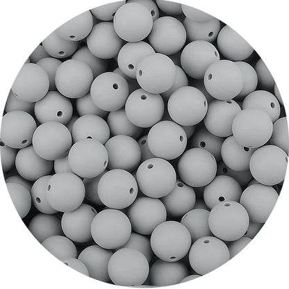 LOFCA 12mm 50pcs/lot Beads Food Grade Silicone Teether Round Beads Baby Chewable Teething Beads Silicone Teether For Diy