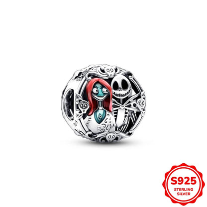 Charms plata de ley Disney Stitch Mickey and Minnie Pendant Beads Fits 3mm Bracelet Necklace For Women Luxury DIY Fine Jewelry
